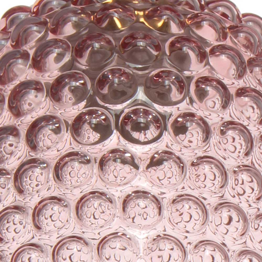Moderne Design Hängeleuchte in Rosa Glas - Abid