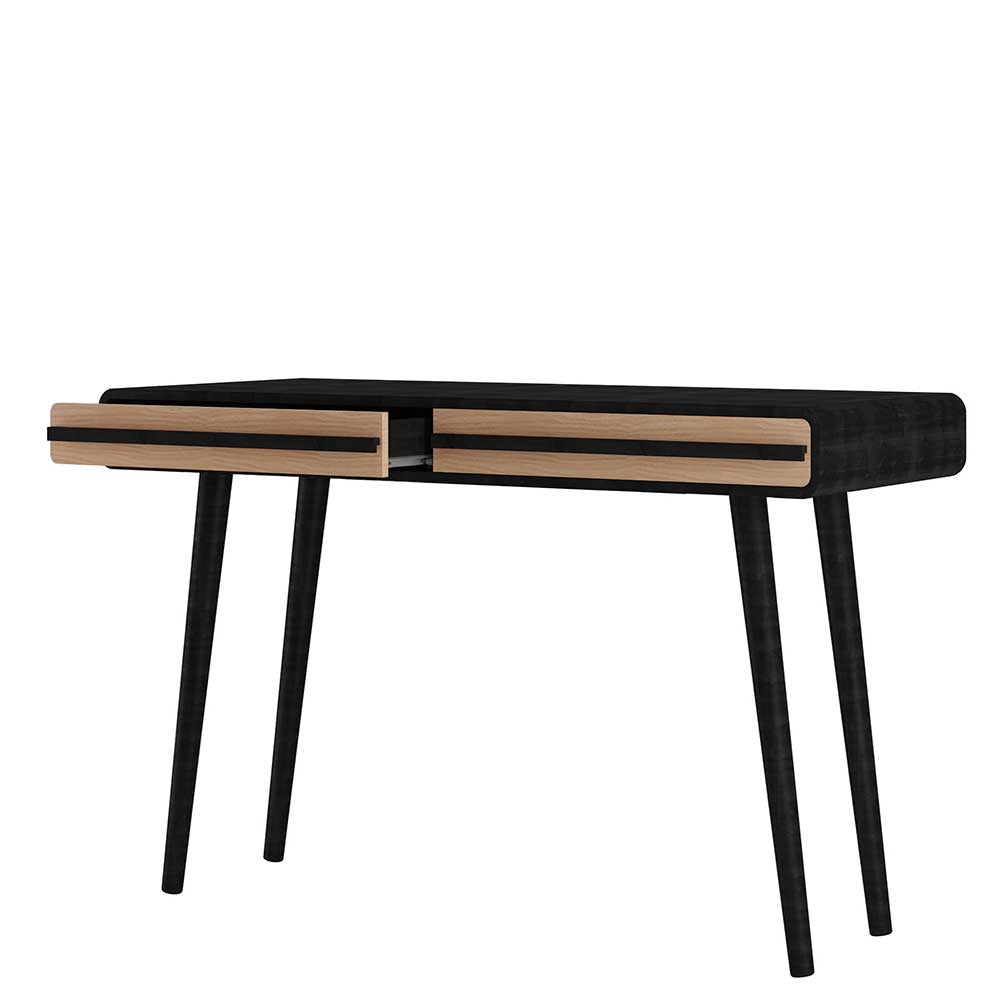 Design Schreibtisch in Schwarz mit Eiche - Diadani