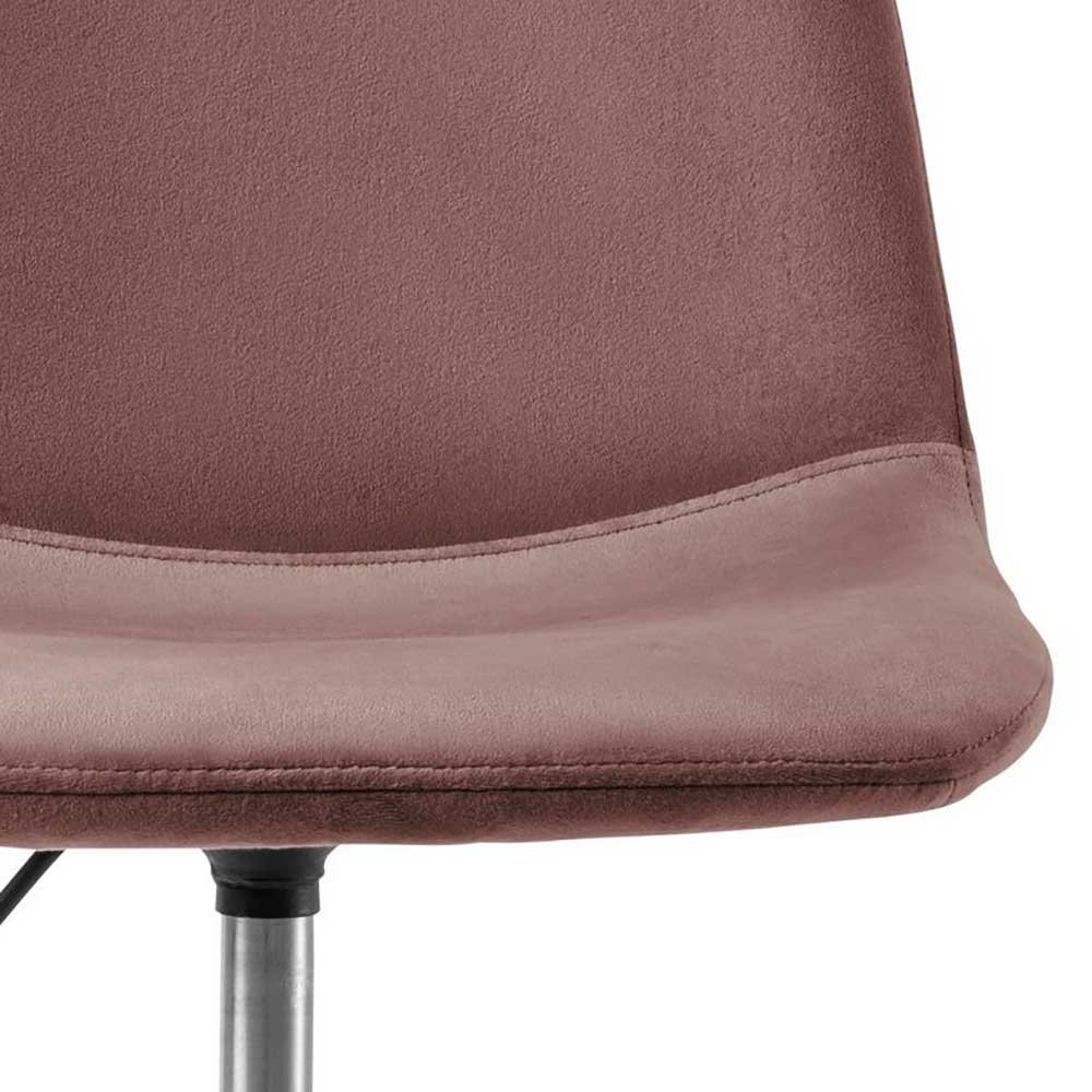 Büro Schalenstuhl in Rosa Samt - Hypening