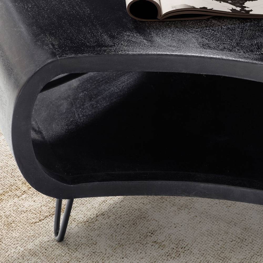 Design-Couchtisch in Schwarz - Bergi