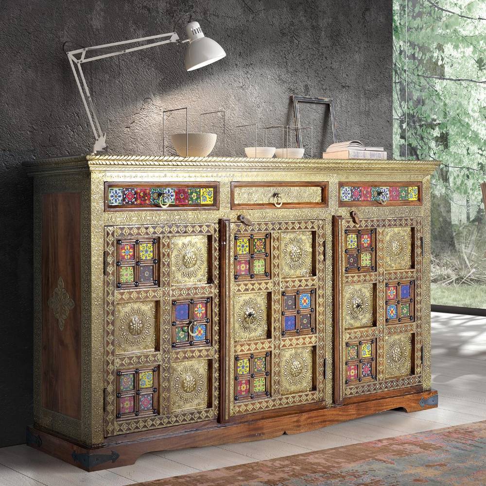 Boho Design-Sideboard - üppig verziert - Cardos