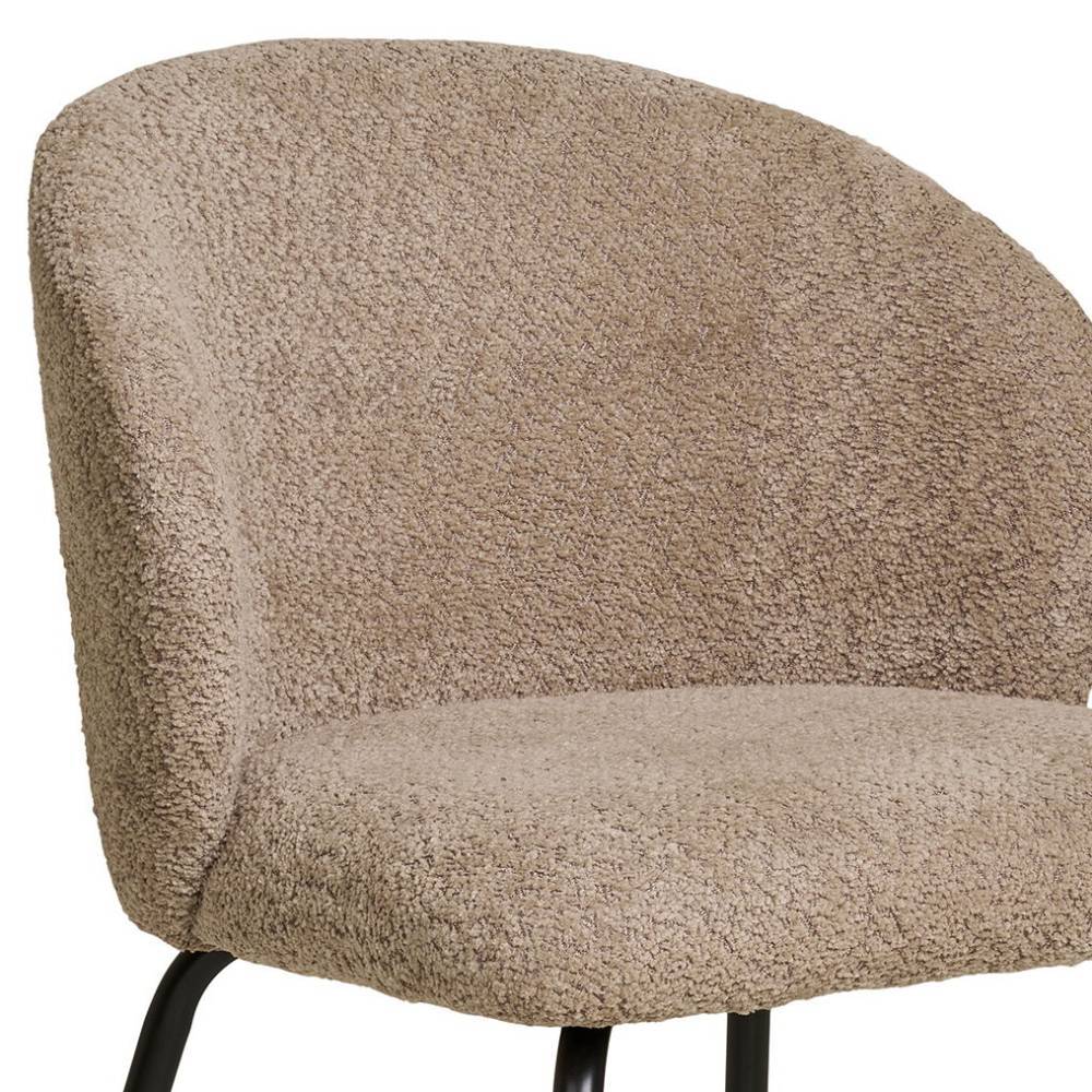 Boucle Polsterstühle in Beige - Runicava (2er Set)