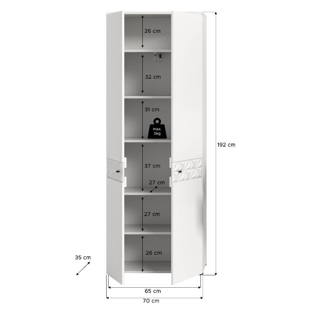 Dielenkleiderschrank in modernem Design - Ustabo