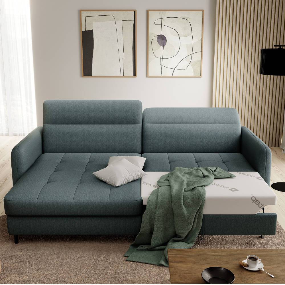 Wohnzimmer Eckcouch mit Schlaffunktion - Haik