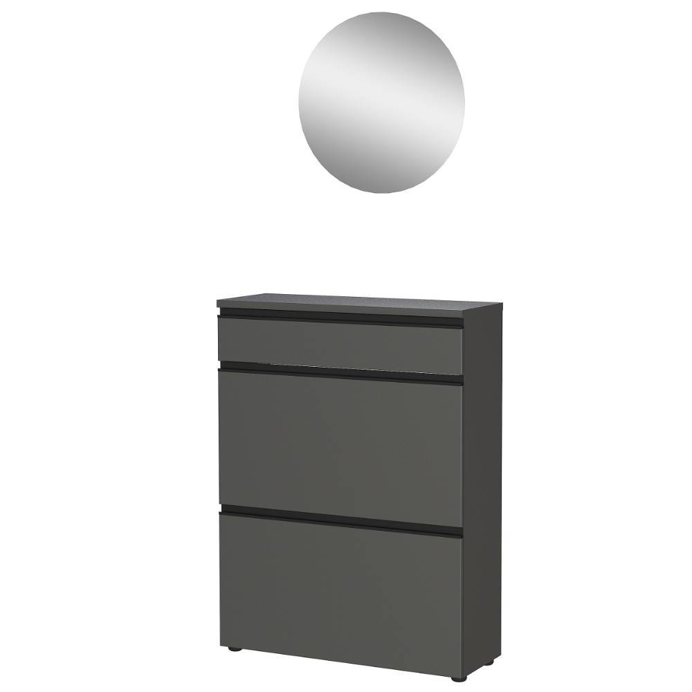 Schuhschrank und Spiegel Set - Vartinique (zweiteilig)