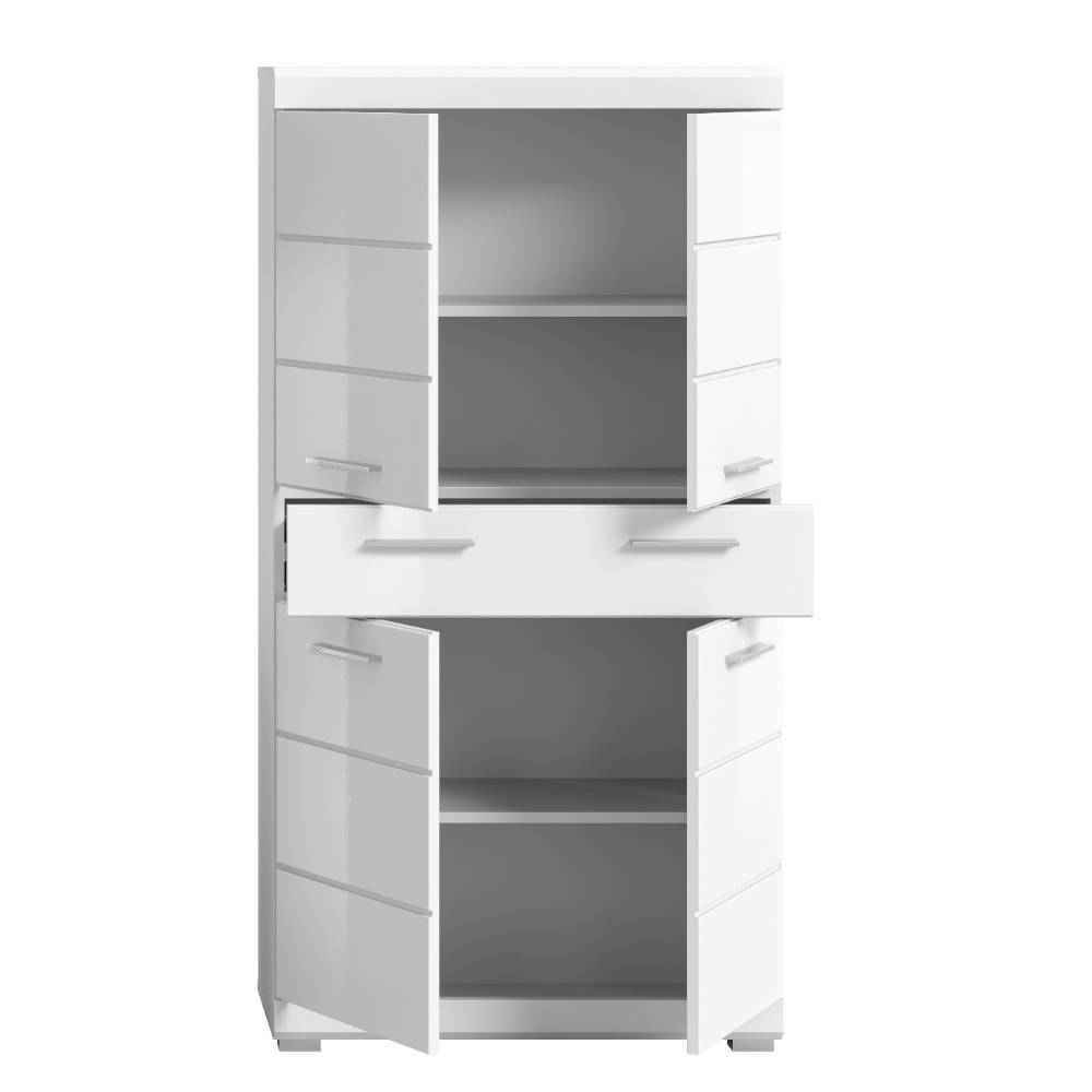Badezimmer Midischrank in Weiß - Henriette