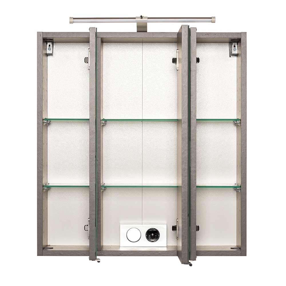 3-türiger Badezimmer Spiegelschrank mit 60cm Breite - Ishes