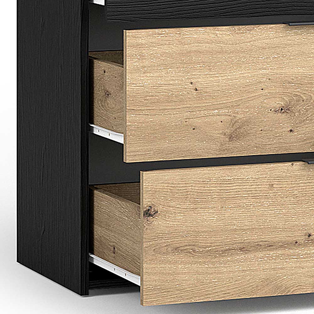 Zweifarbige Kommode in Holzoptik - Ortasta