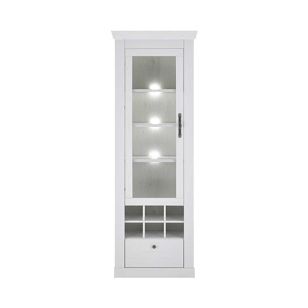 Wohnzimmer Möbelset in weißer Holzoptik Pinie - Liancos (vierteilig)