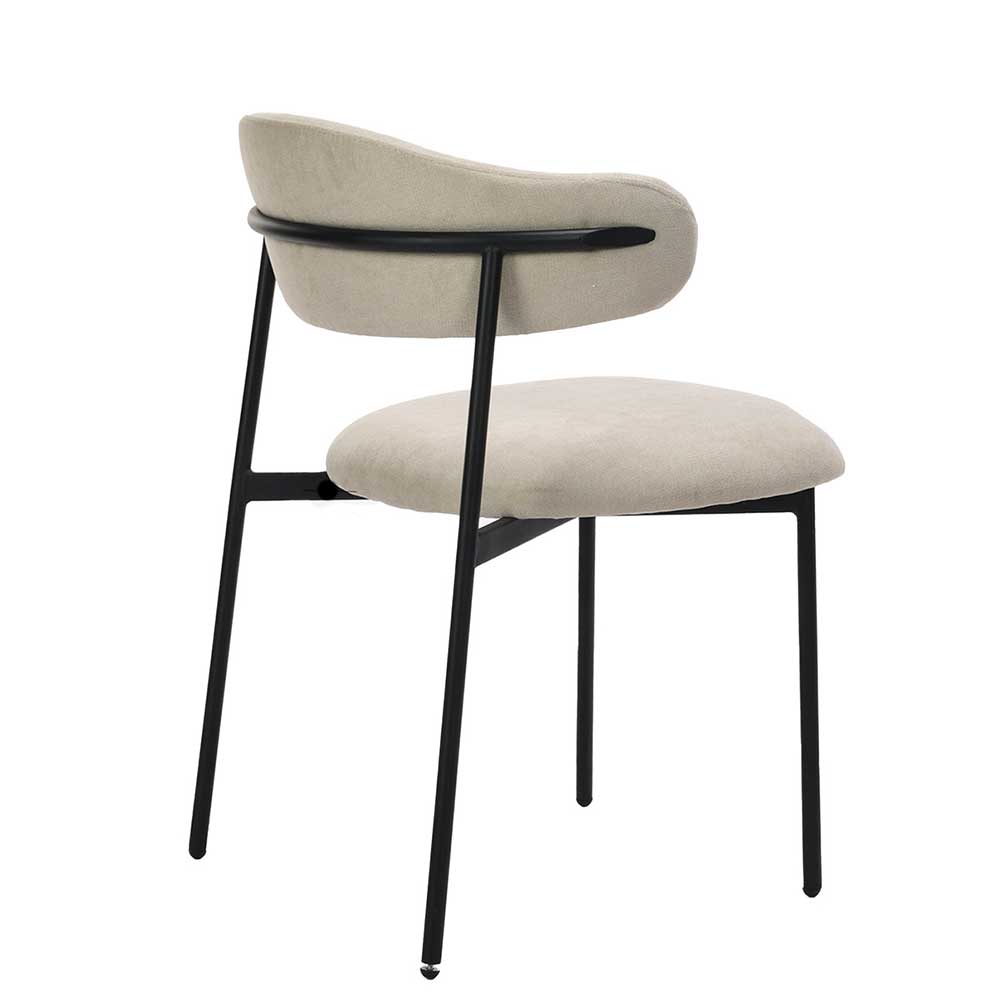 Polsterstühle in Taupe Strukturstoff - Filmau (2er Set)