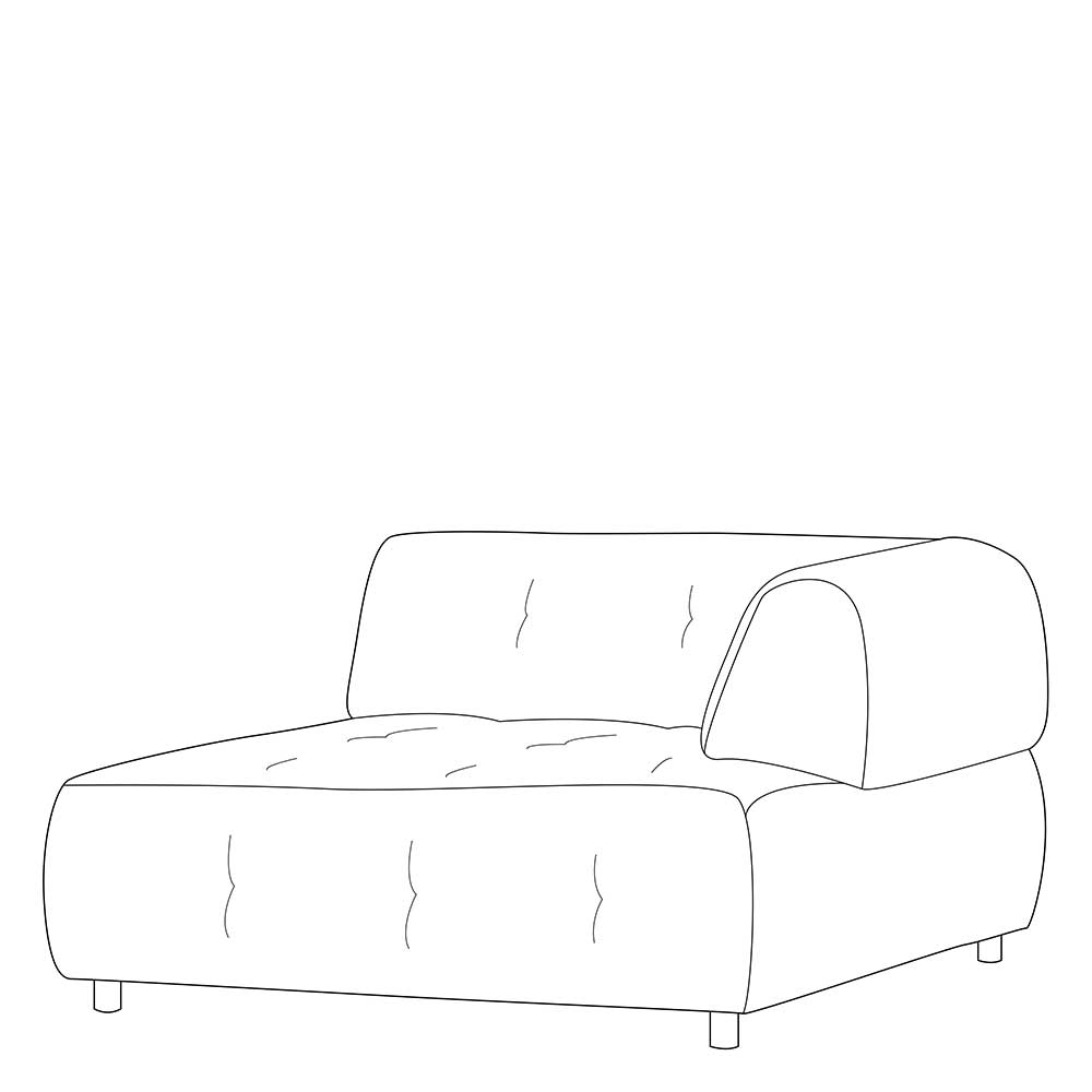 Sofa Modul Ecke in Blassgrün und Schwarz - Niridena