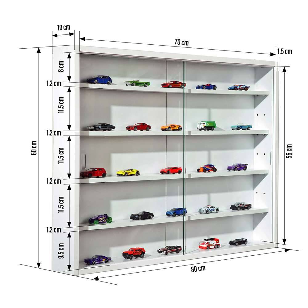 Hängevitrine für Sammlungen in Weiß - Valdissa
