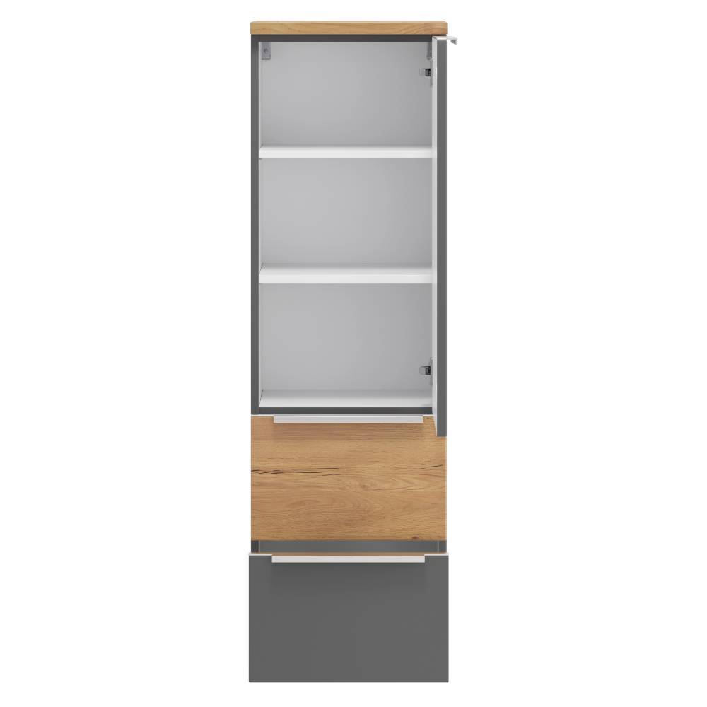 Hängender Bad-Midischrank in Mattgrau - Reill