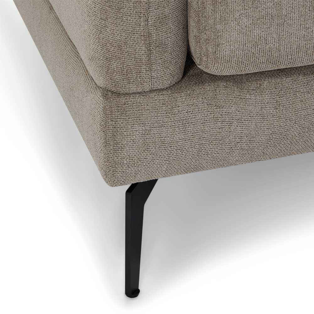 Taschenfederkern Eckcouch in Beige - Kosmyna