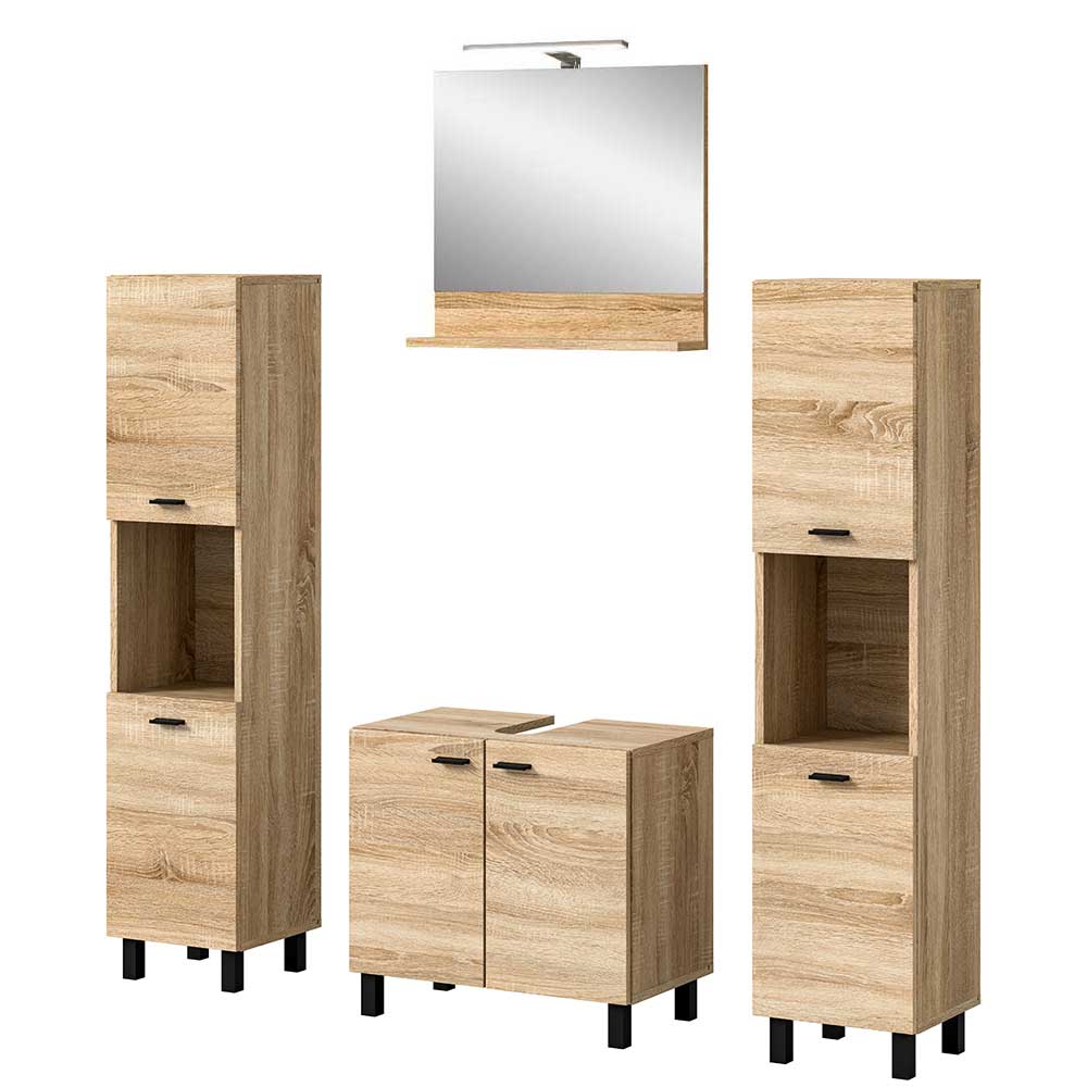 Badezimmer-Möbel-Set in Sonoma-Eiche - Hoxtona (vierteilig)
