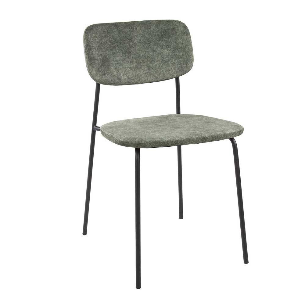 Retrodesign Stühle in Dunkelgrün Samt - Jesafina (4er Set)