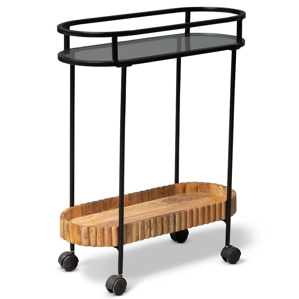 Schmaler Servierwagen in ovaler Form - Luzanos