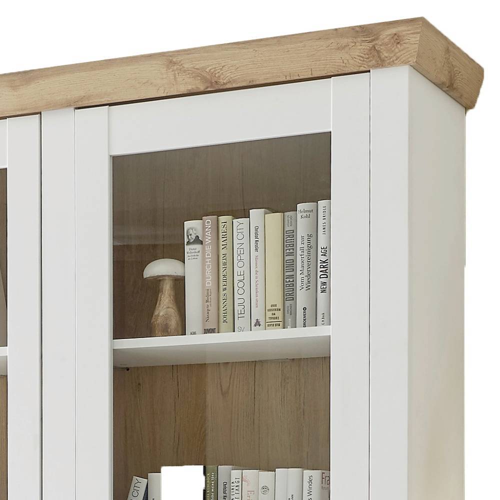 Landhaus Buffetschrank in Holzoptik Pinie Weiß - Alagos