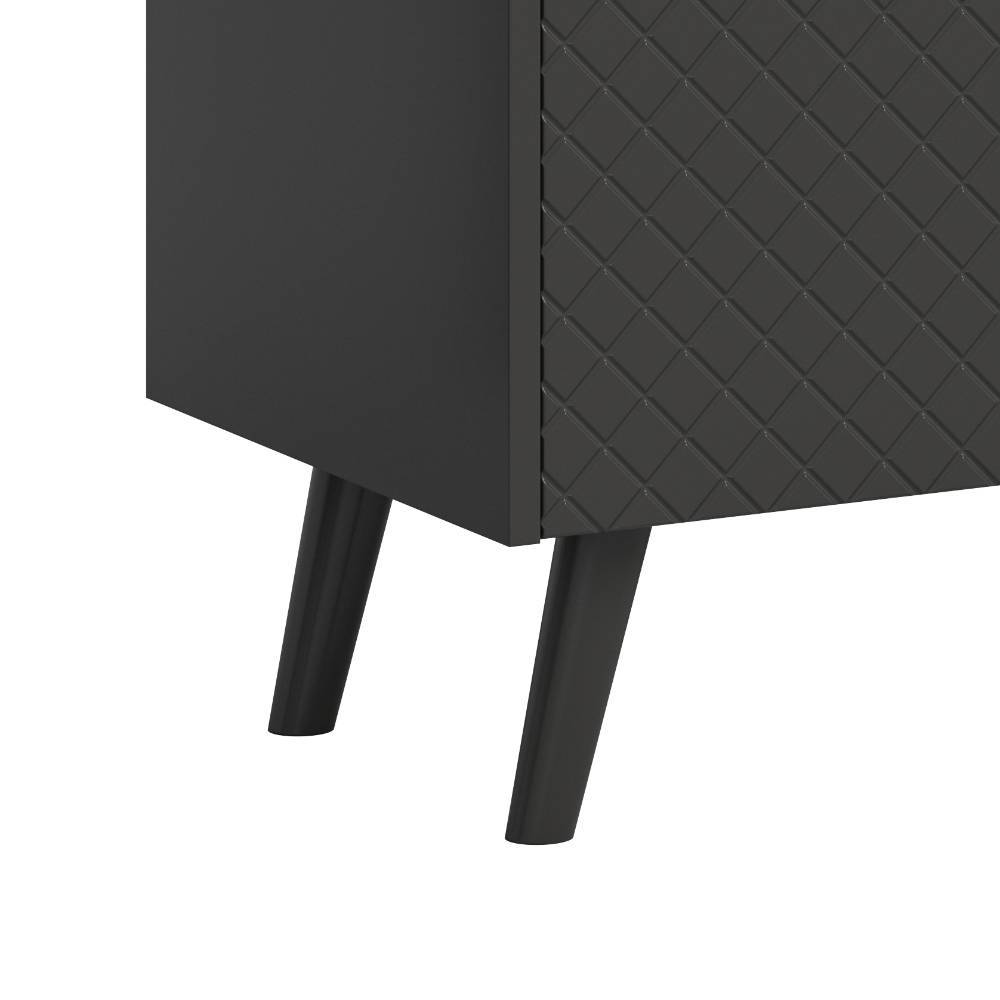 Modernes TV-Lowboard in Mattgrau - Adrionata