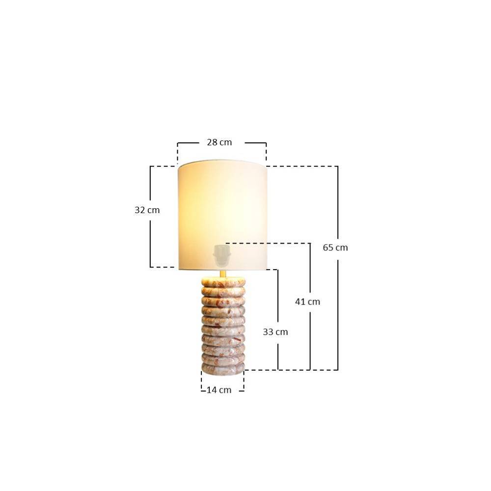 Tischlampe mit Marmorsockel - Leony