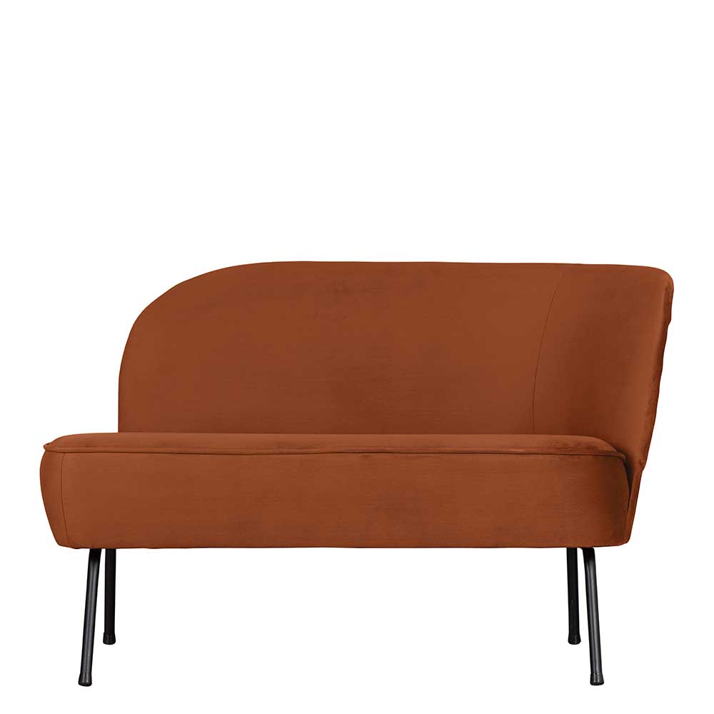 Lounge Sofa aus Samt in Rost Braun - Feliz