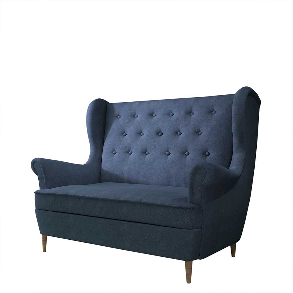 Blaugraues Ohrensofa im Skandi Design - Suennas