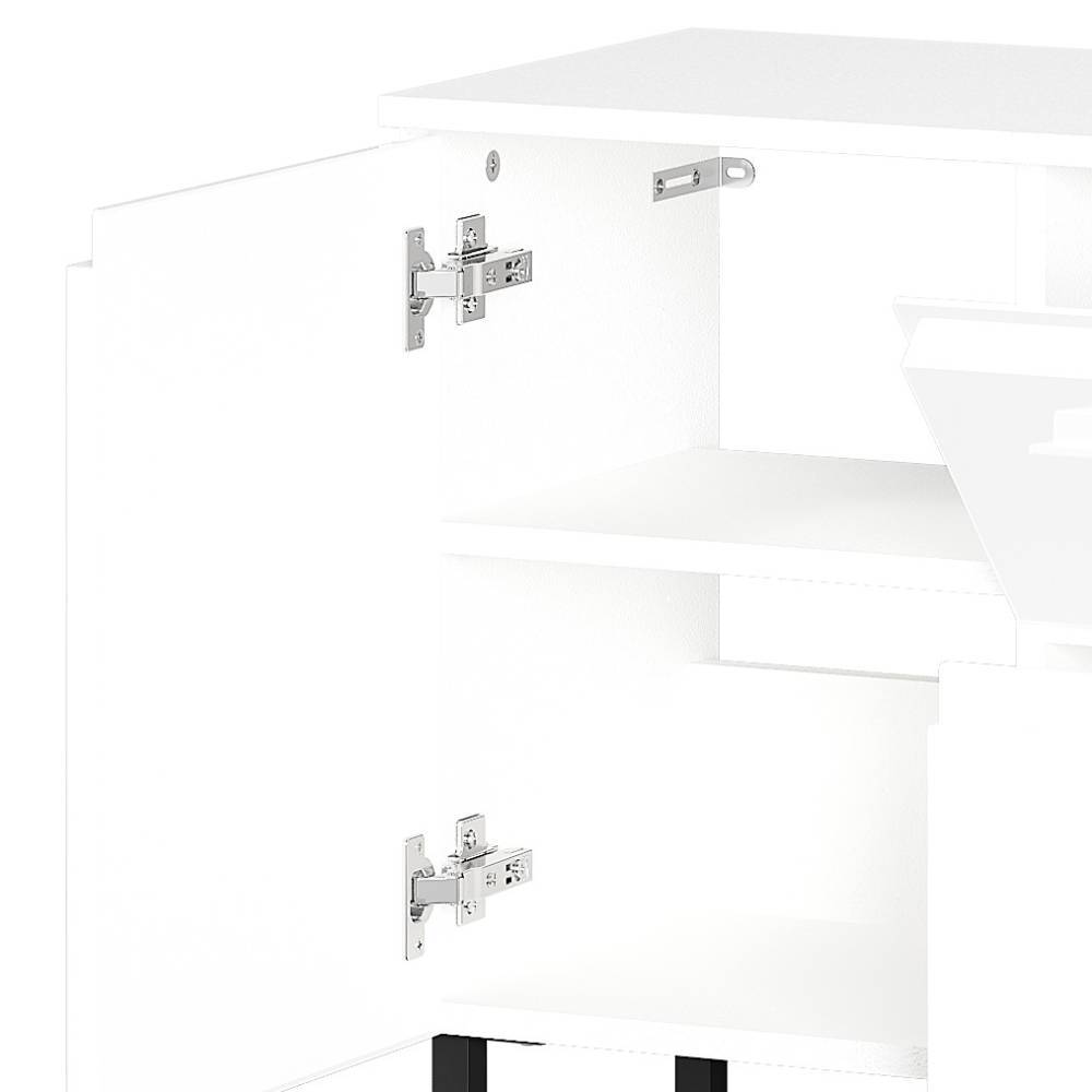 80 cm Waschbeckenschrank in Weiß Hochglanz - Loeesa