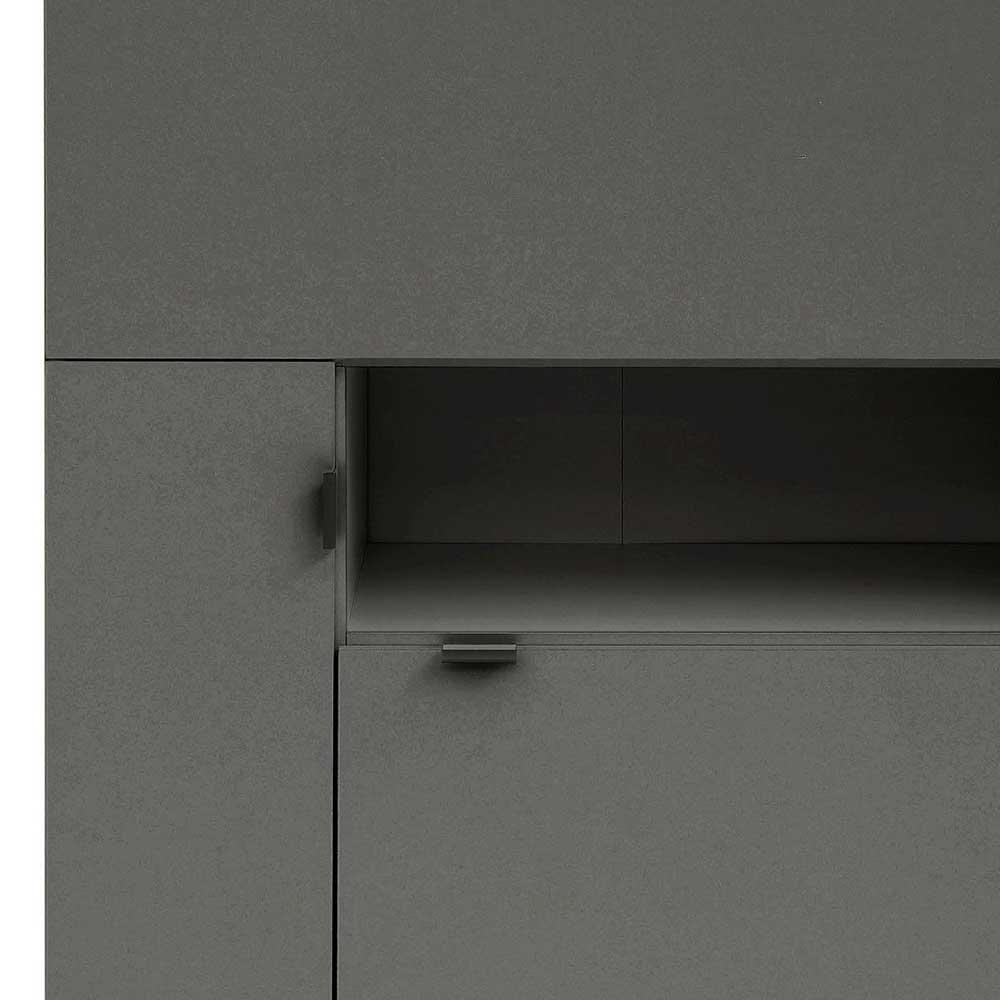 Wohnzimmerschrank in Anthrazit und Eiche - Sanctos
