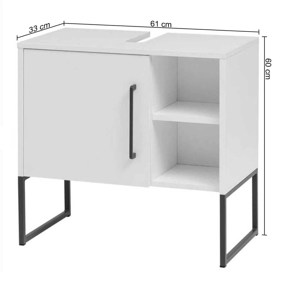 Moderne Badschränke mit Bügelgestell - Ismilav (dreiteilig)
