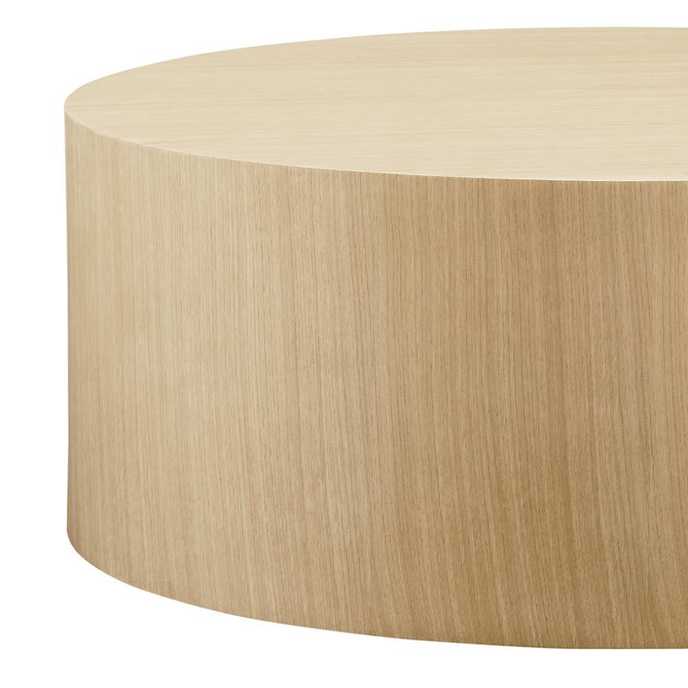 Zylindrischer Couchtisch mit Eiche Furnier - Louana