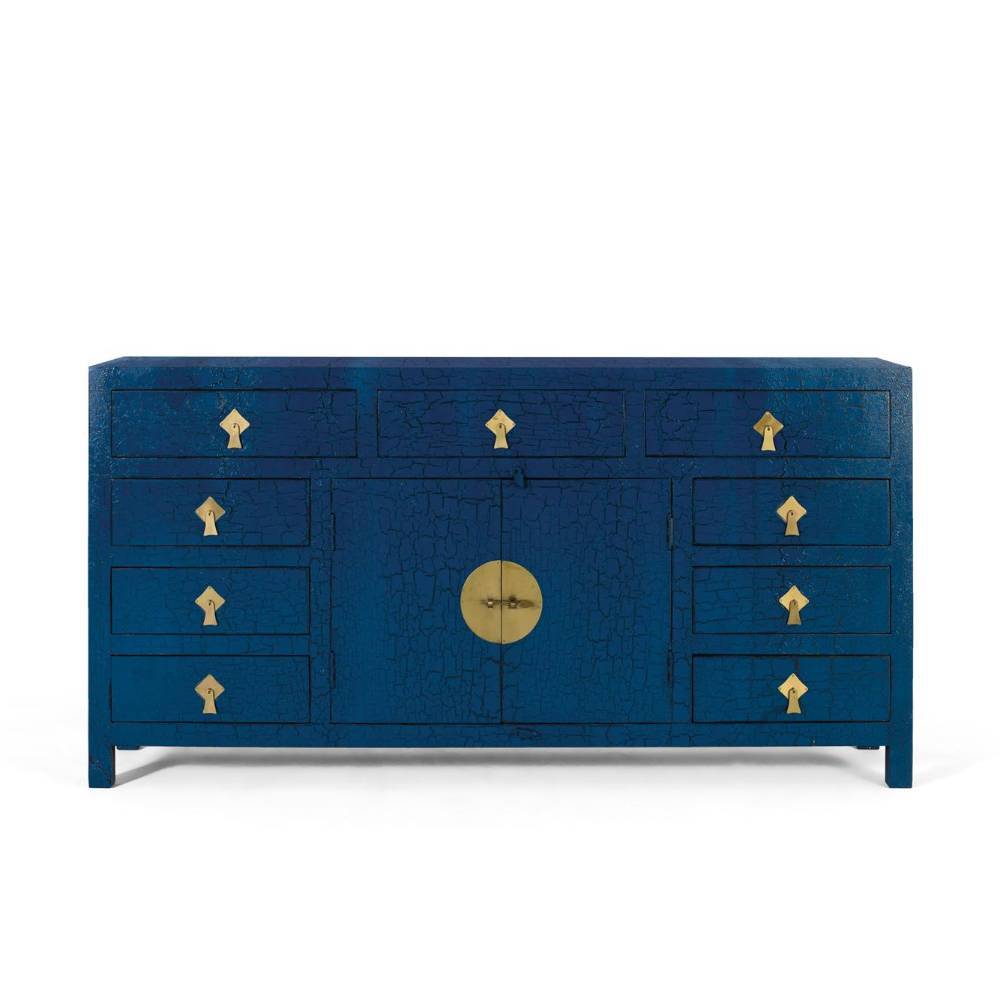 Blaues Sideboard im asiatischen Stil - Enrossino