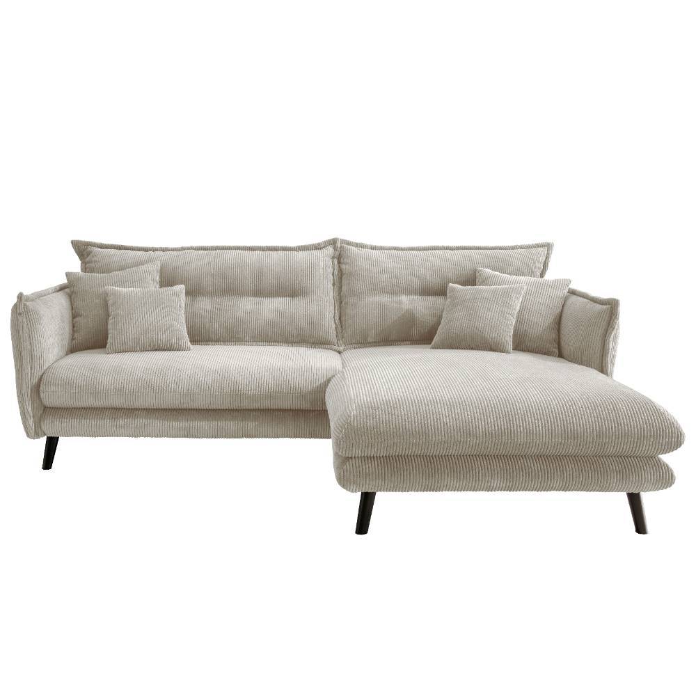 Ecksofa in Beige Cordbezug - Andrac