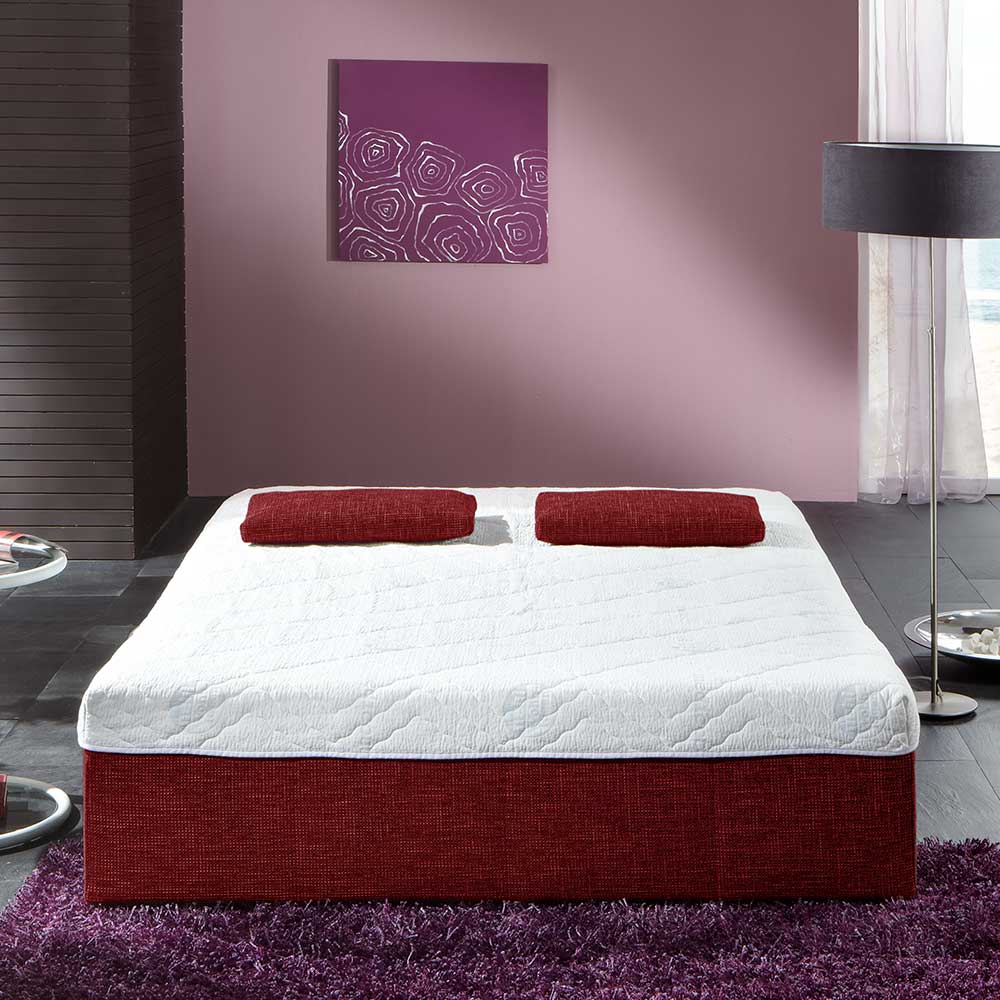 Rotes Sofa mit Schlaffunktion & Bettkasten - Atan