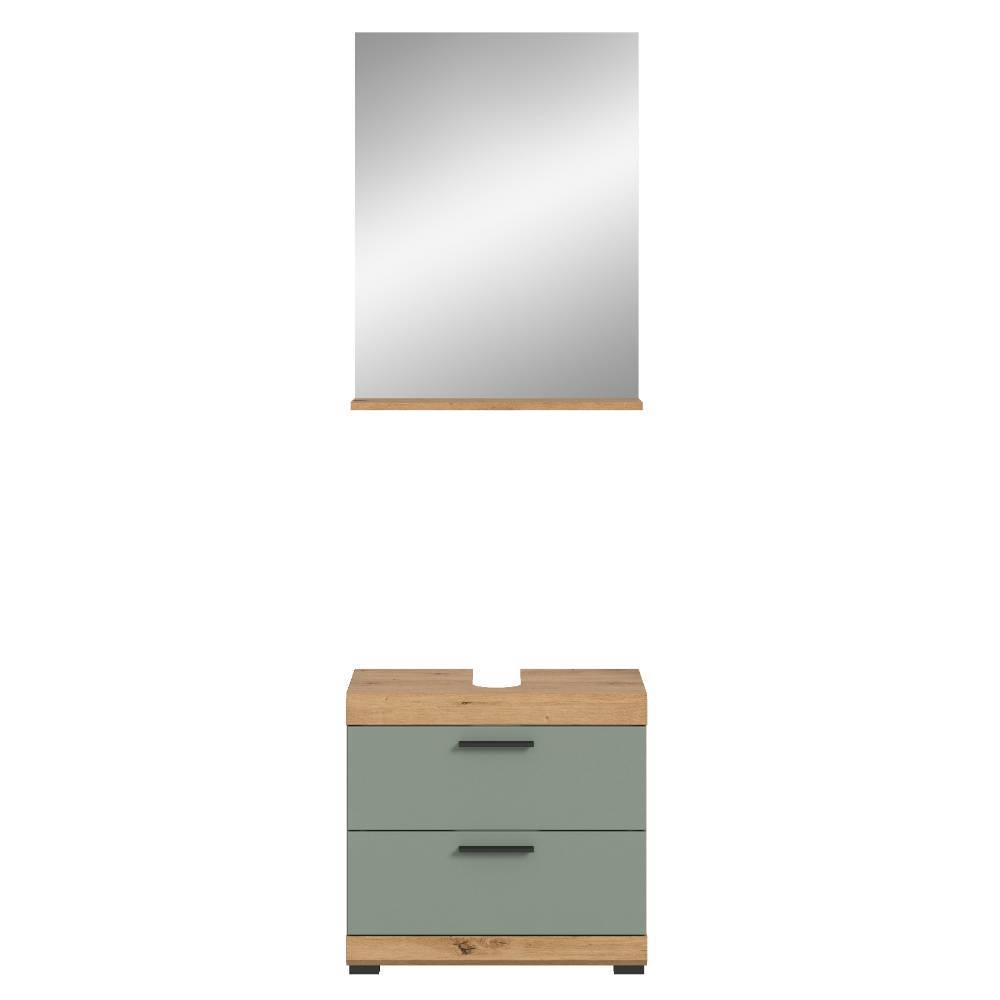 Waschbeckenschrank und Spiegel Set - Tamdato (zweiteilig)