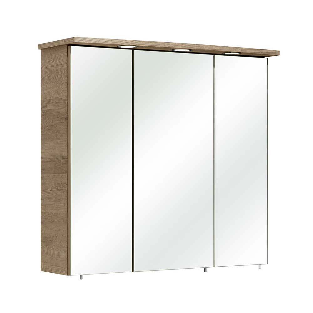 Badmöbel Kombination in Holzoptik - Lemi (dreiteilig)