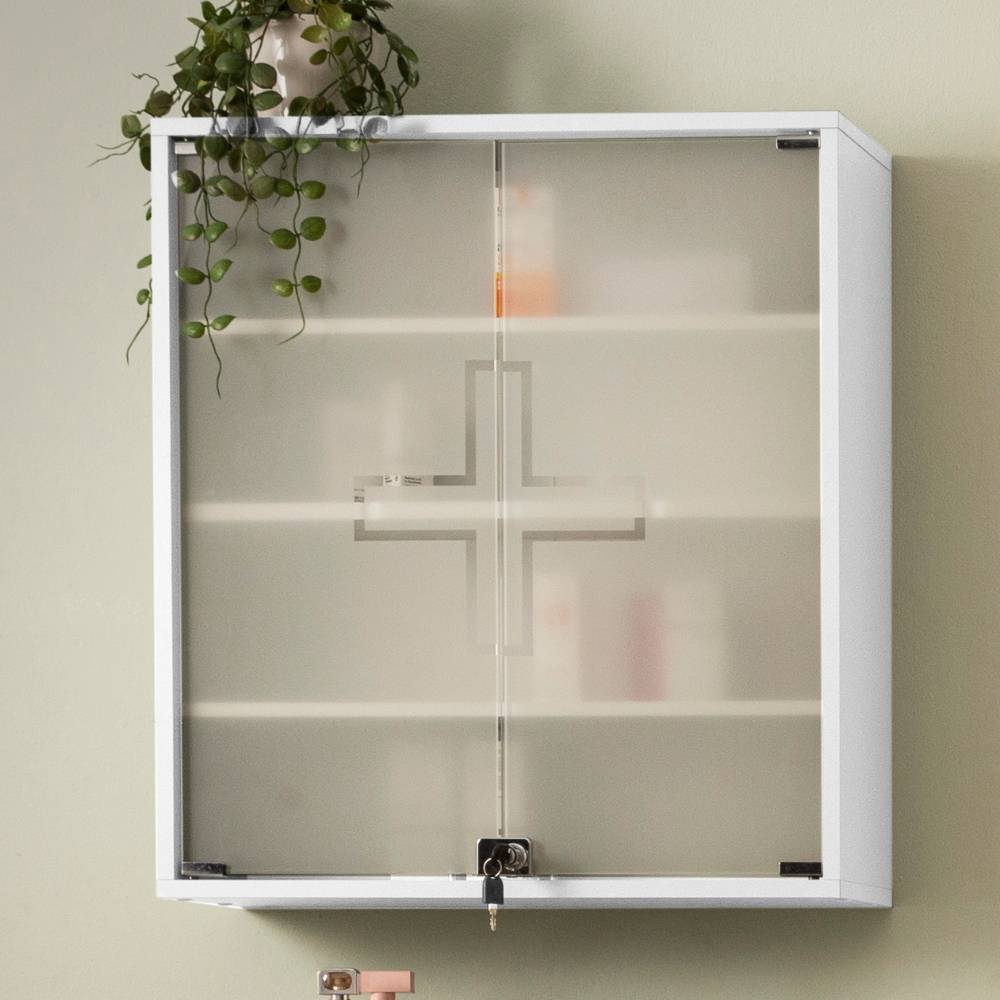 Arzneimittelschrank mit Glas-Doppeltür - Anuta