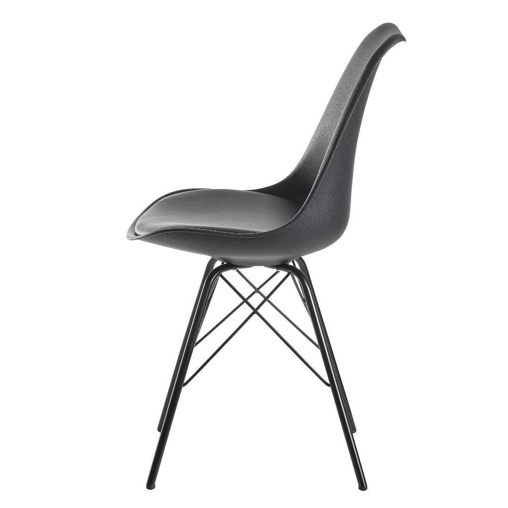 Esszimmer Schalenstuhl in Schwarz - Merle (2er Set)