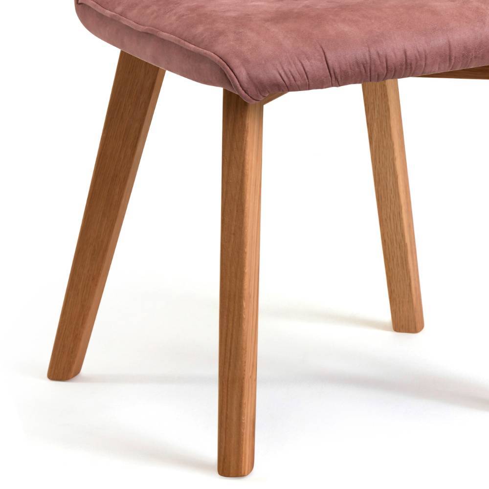 Esstischstühle in Rosenholz Microfaser - Isabelon (2er Set)
