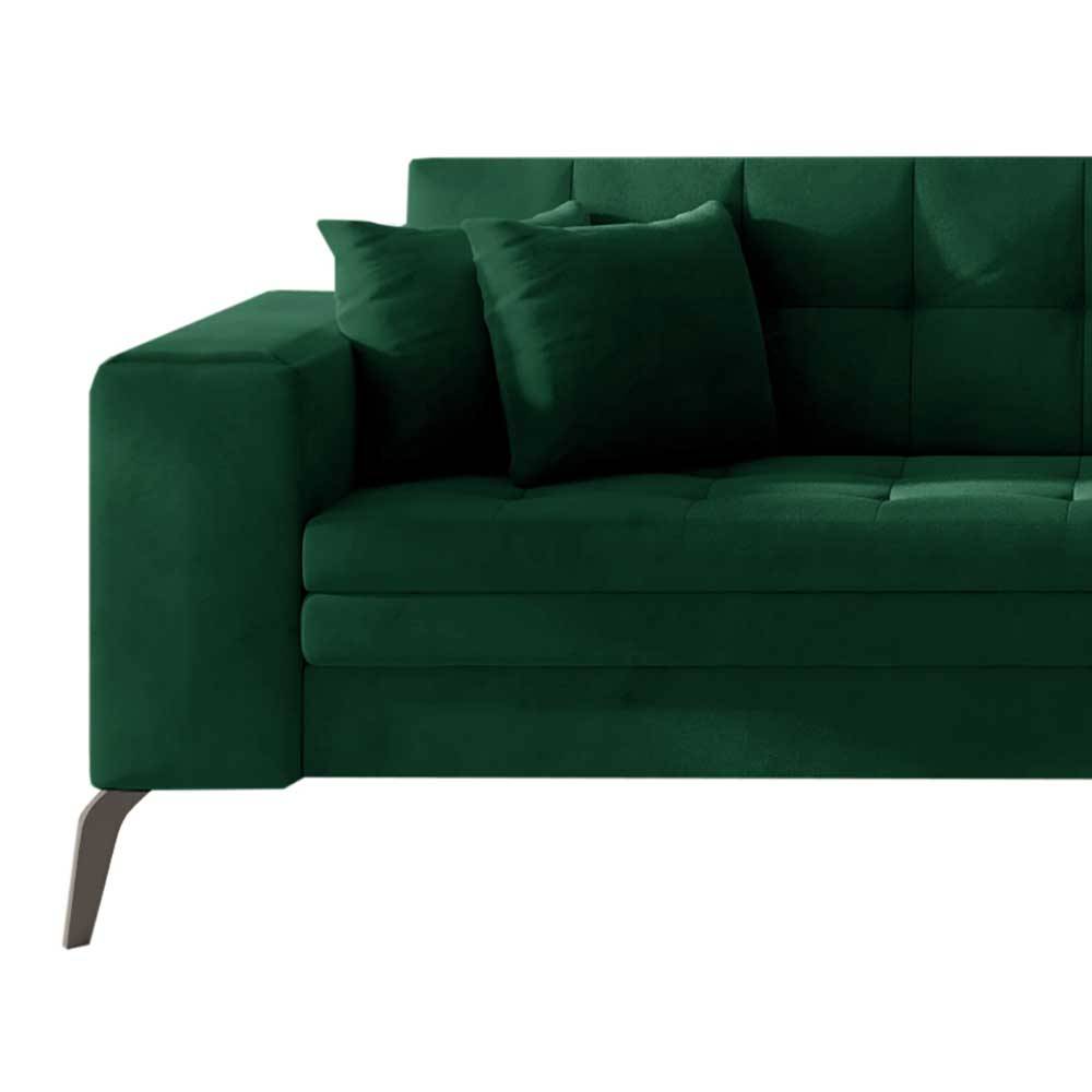 Wohnzimmerecksofa in Grün Samt - Crabe