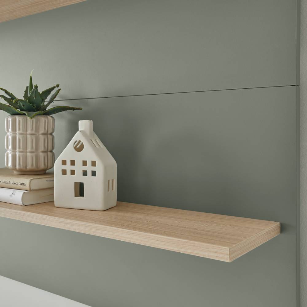 TV Board und Wandboard Set in Graugrün - Socotta (zweiteilig)