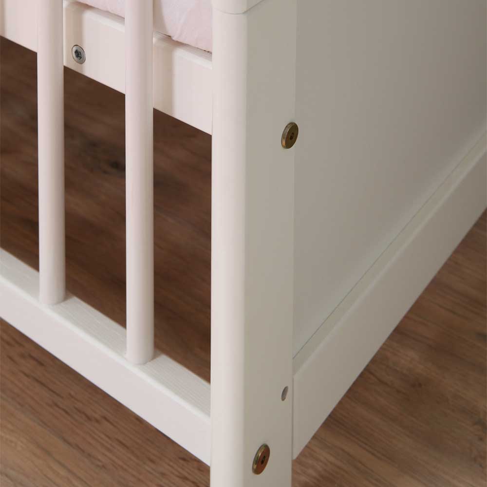 Günstiges Baby Gitterbett in Weiß 70x140 - Koropi