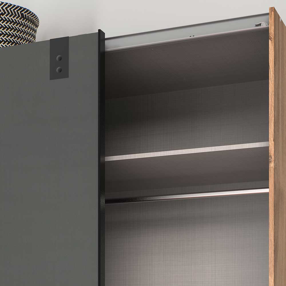 Industrial Schiebetürenschrank zweifarbig - Janeiro