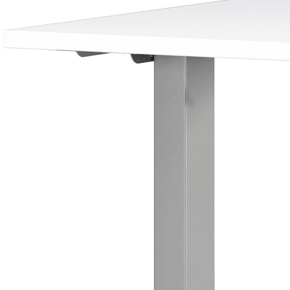 Office-Bürotisch in Weiß und Silber - Ustabo