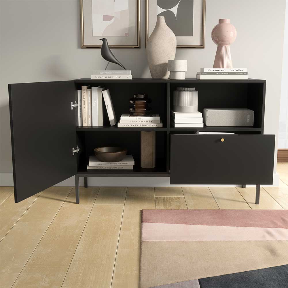 Kommode in Schwarz mit Gold - Groot