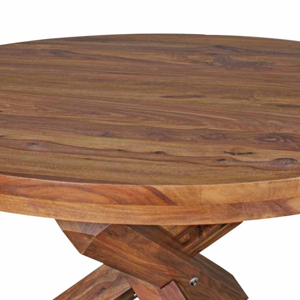 Runder Tisch 120 cm Jamsons aus Massivholz Sheesham