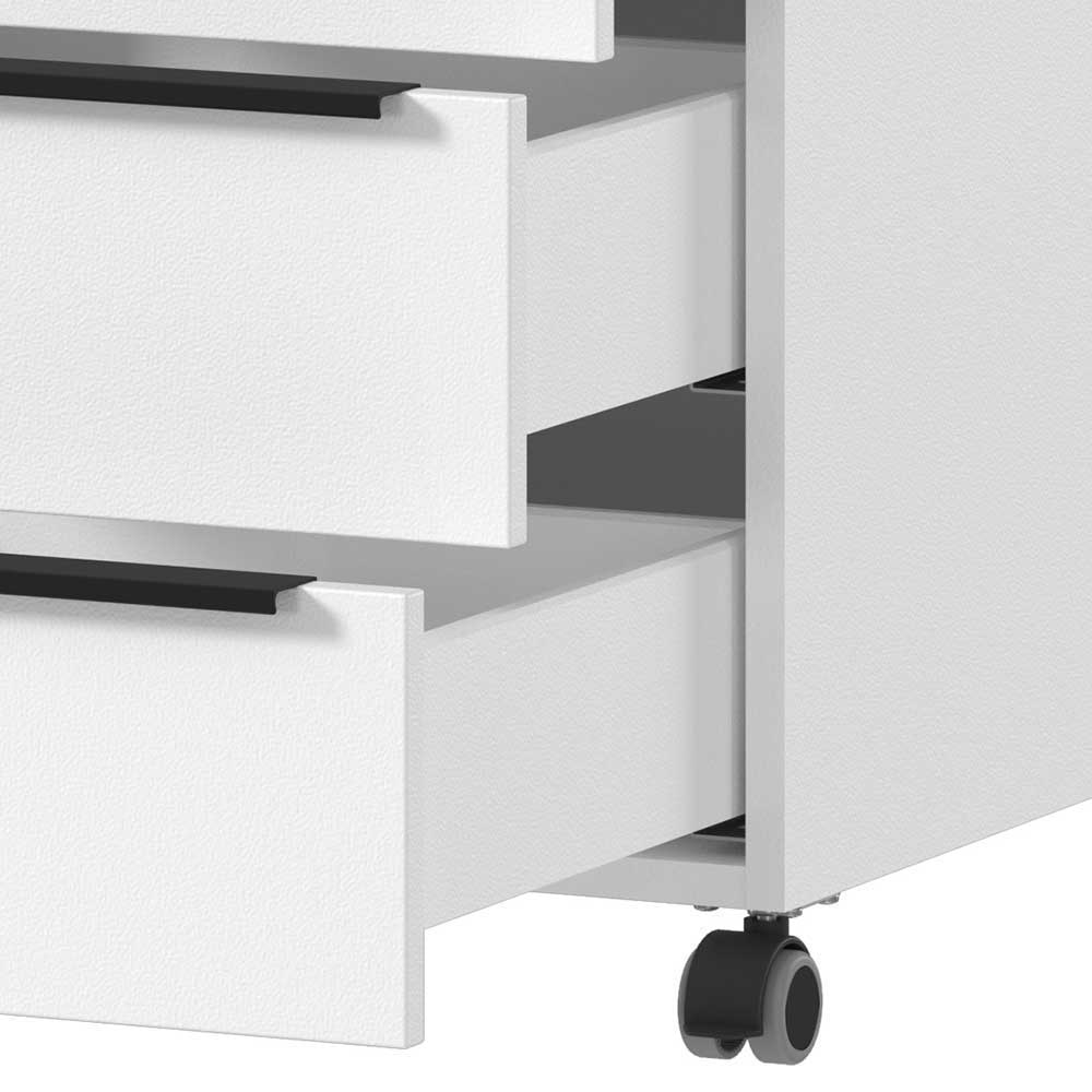 Bürotisch Kombination in Weiß - Sparkle (dreiteilig)
