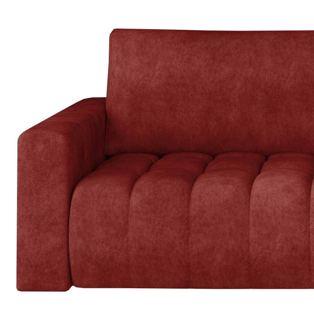 Stoff-Schlafcouch in Rotbraun Vintage Optik - Yallaz