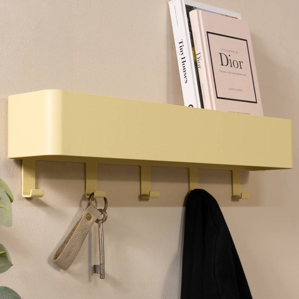 Garderobe Schlüsselleiste mit 5 Kleiderhaken - Menoria