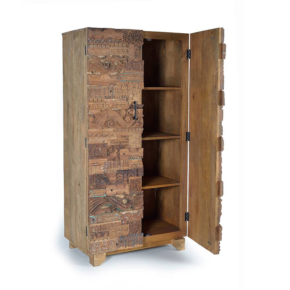 Design Wohnzimmerschrank aus Mangoholz rustikal - Lacid