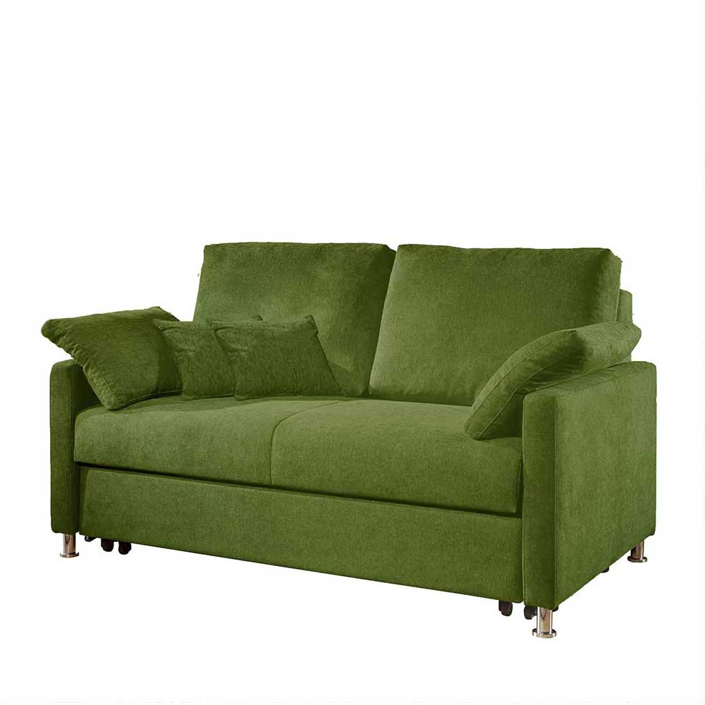 Grünes Zweisitzer Sofa ausklappbar - Molocai